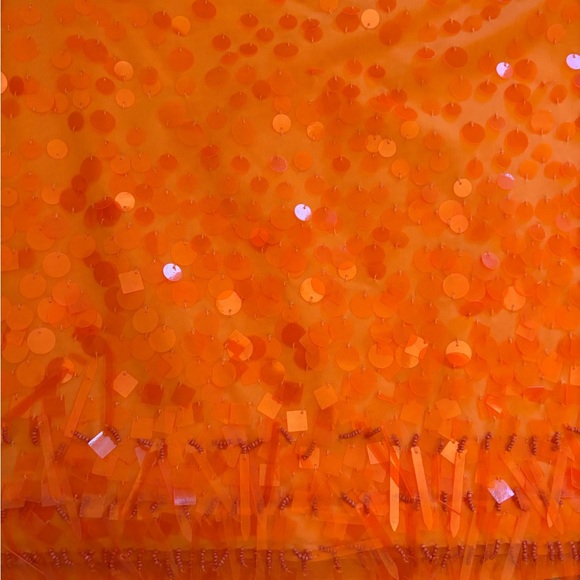 Staud Orange Sequence Mini Skirt Small - Picture 6 of 7